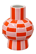 Vase géométrique orange et rose