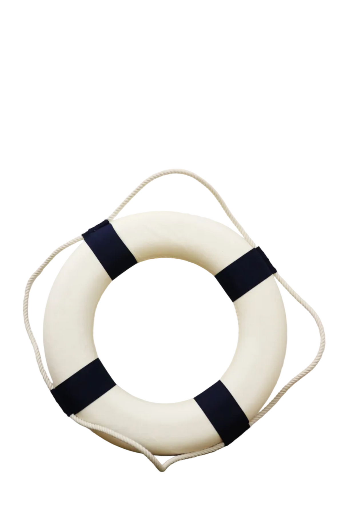 Bouée de sauvetage bleu et blanche