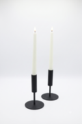 Bougeoirs metal noir (lot de 2)
