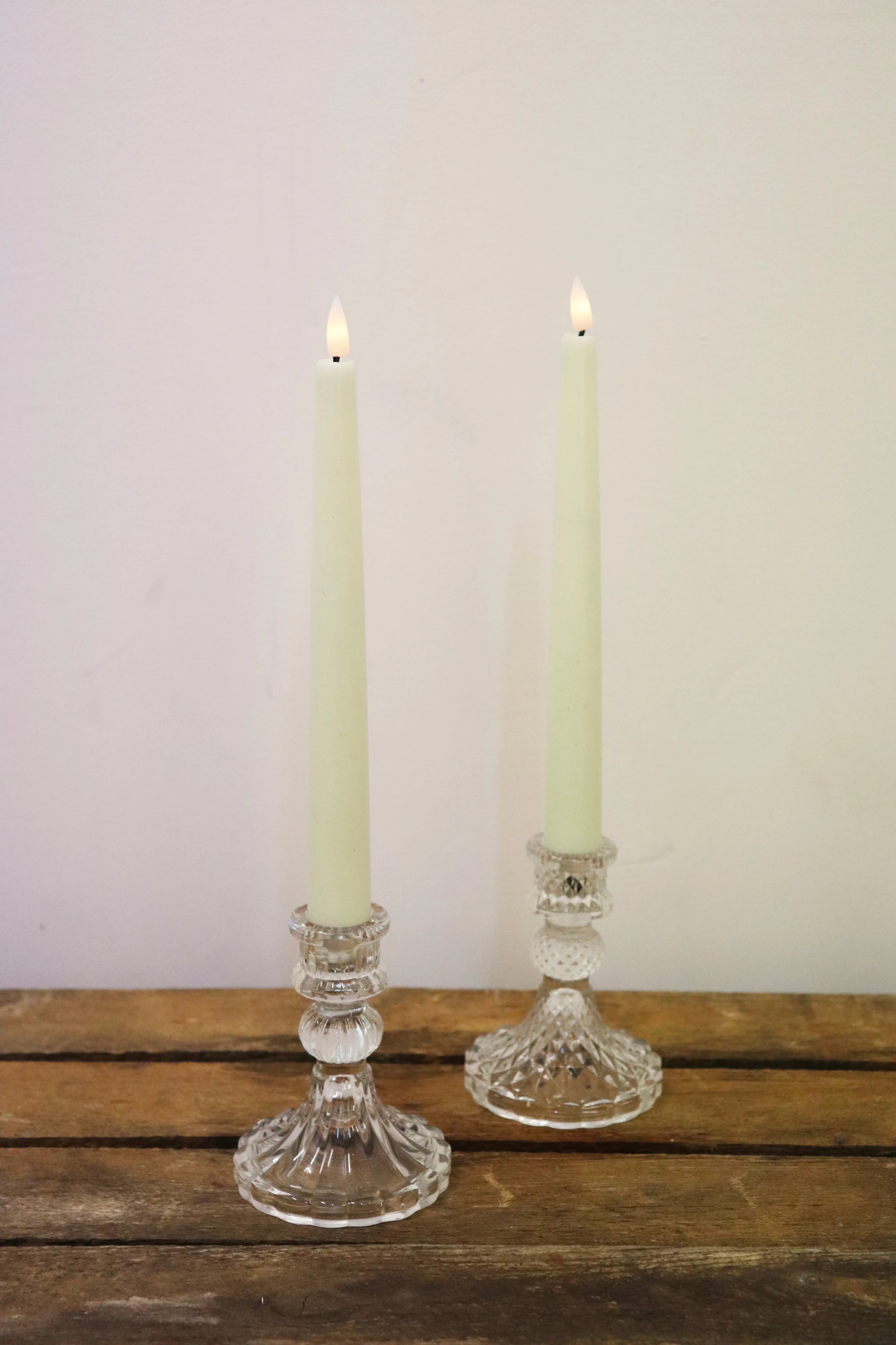 Bougeoirs en verre