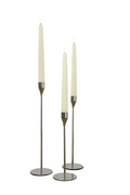 Bougeoir sur pied argent (lot de 3)