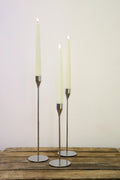 Bougeoir sur pied argent (lot de 3)
