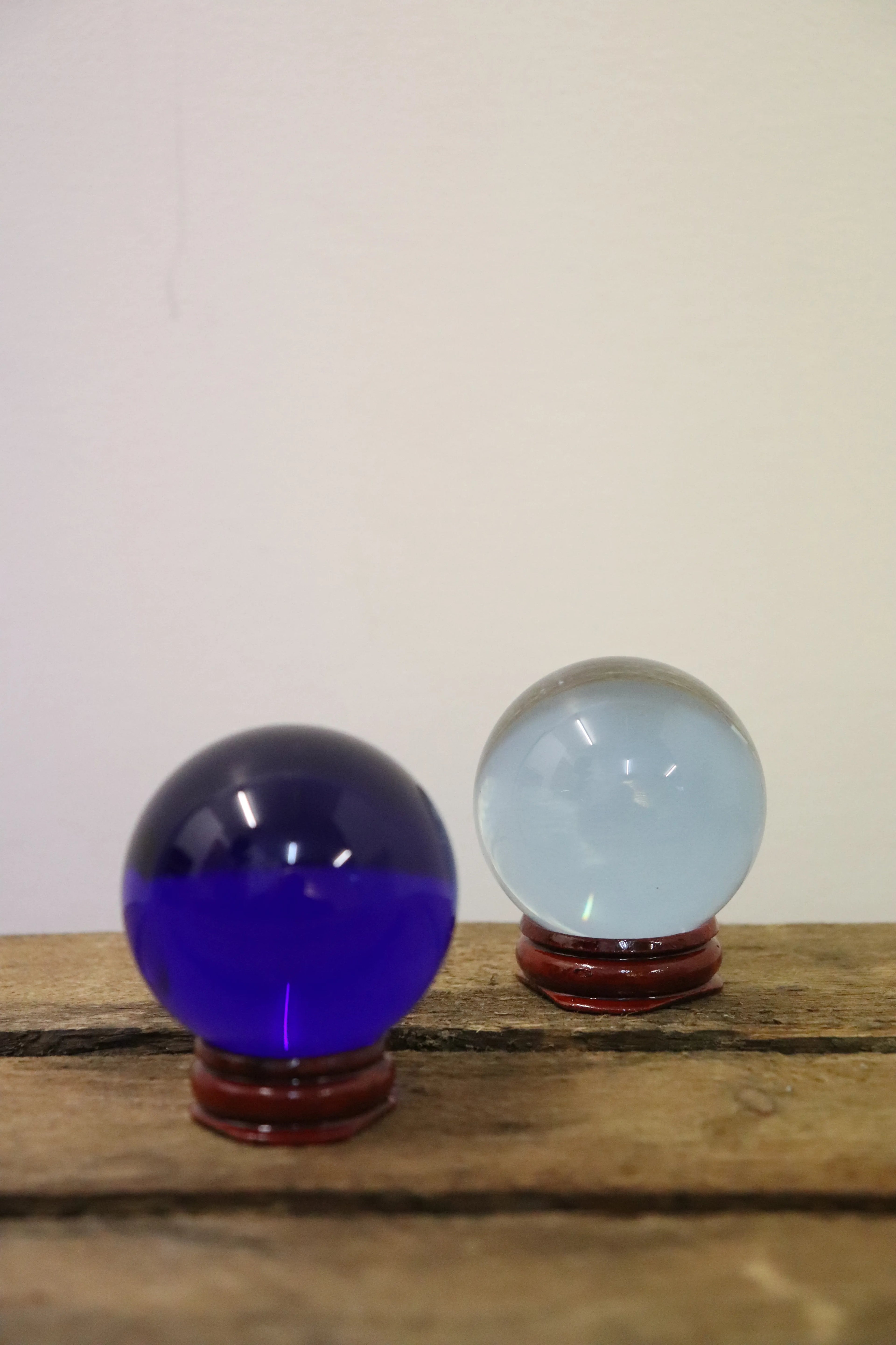 Boule de cristal bleues