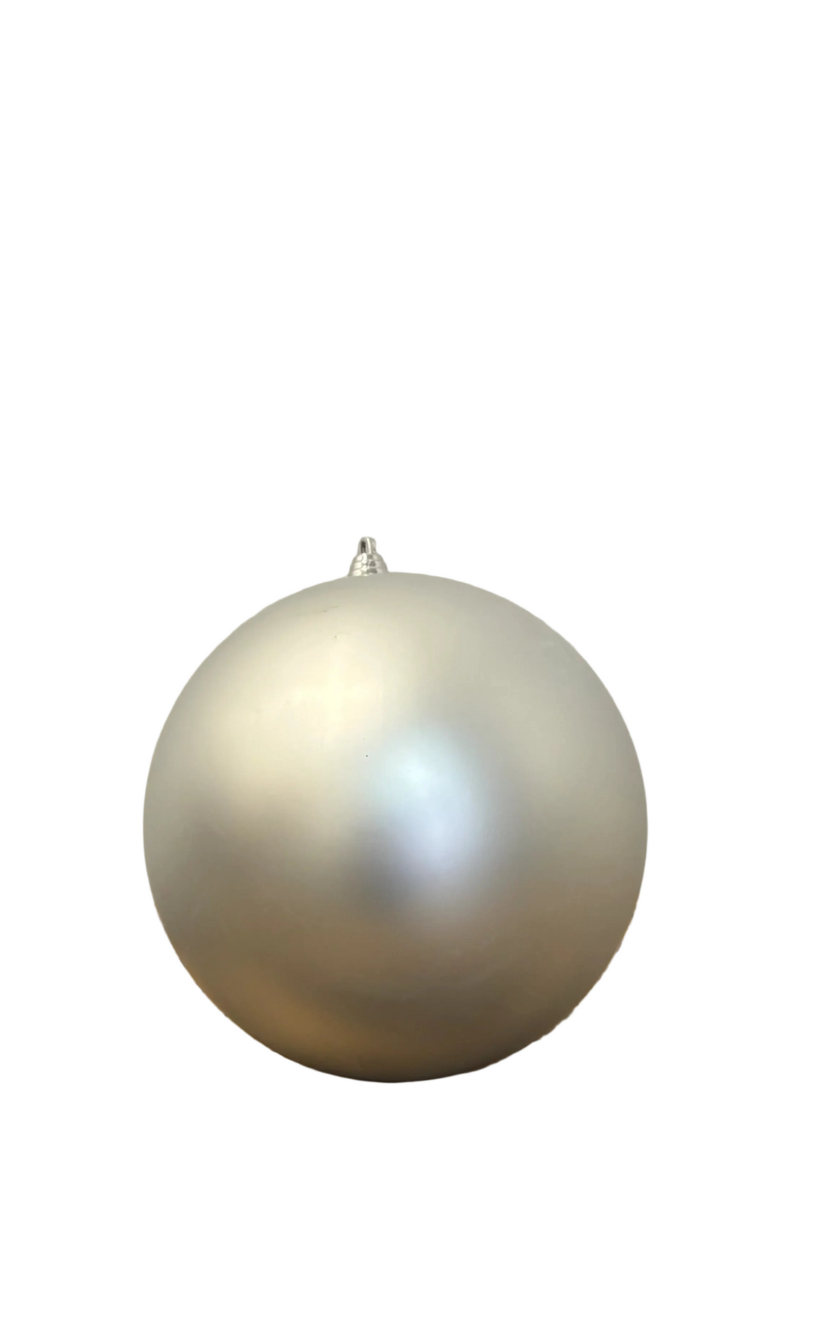 Boule de noël géante argent mat