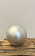 Boule de noël géante argent mat