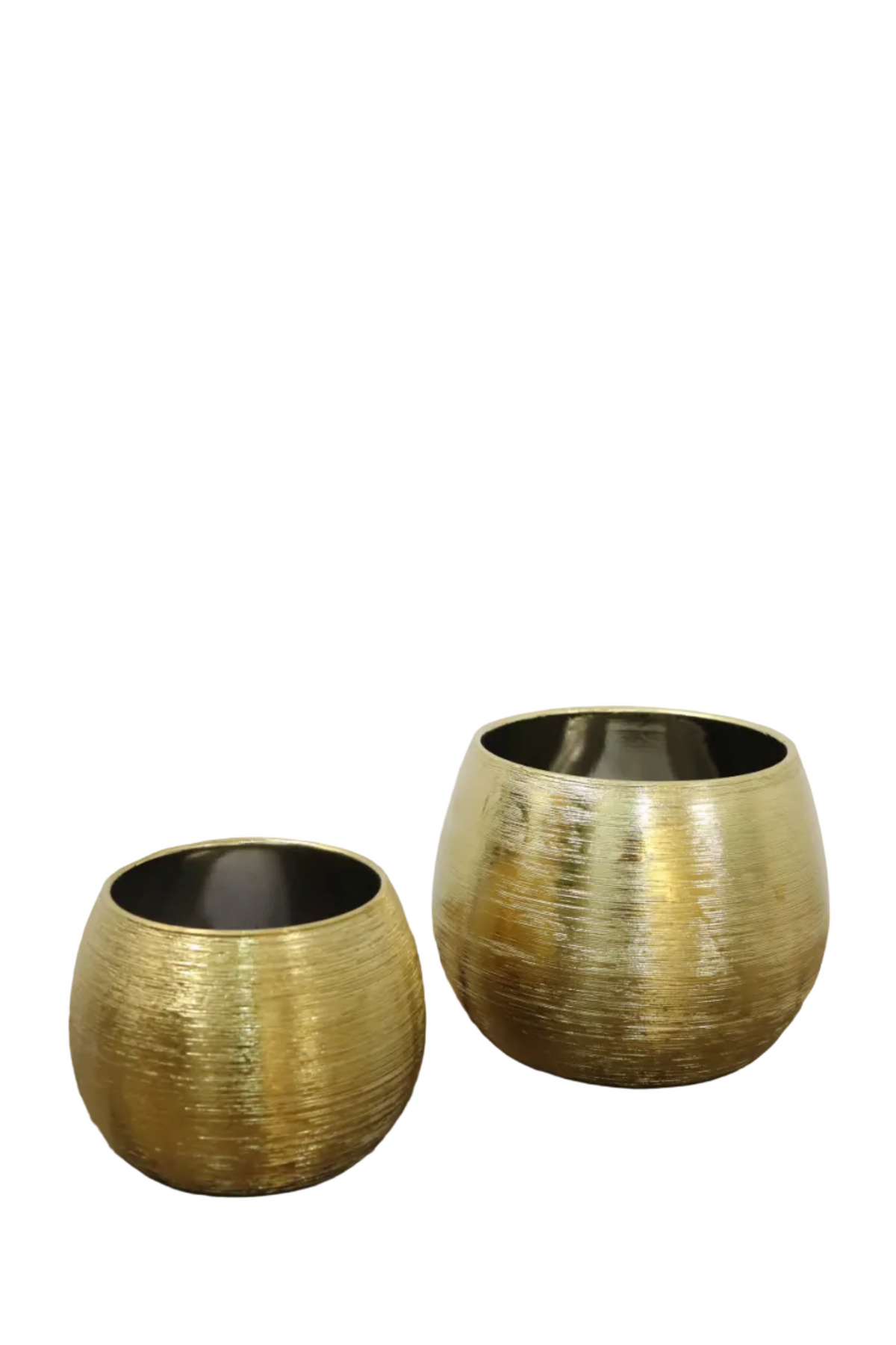 Cache pot céramique doré (lot de 2)