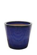Cache pot en terre bleu