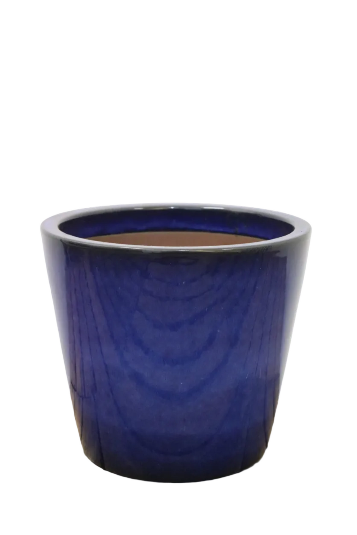 Cache pot en terre bleu