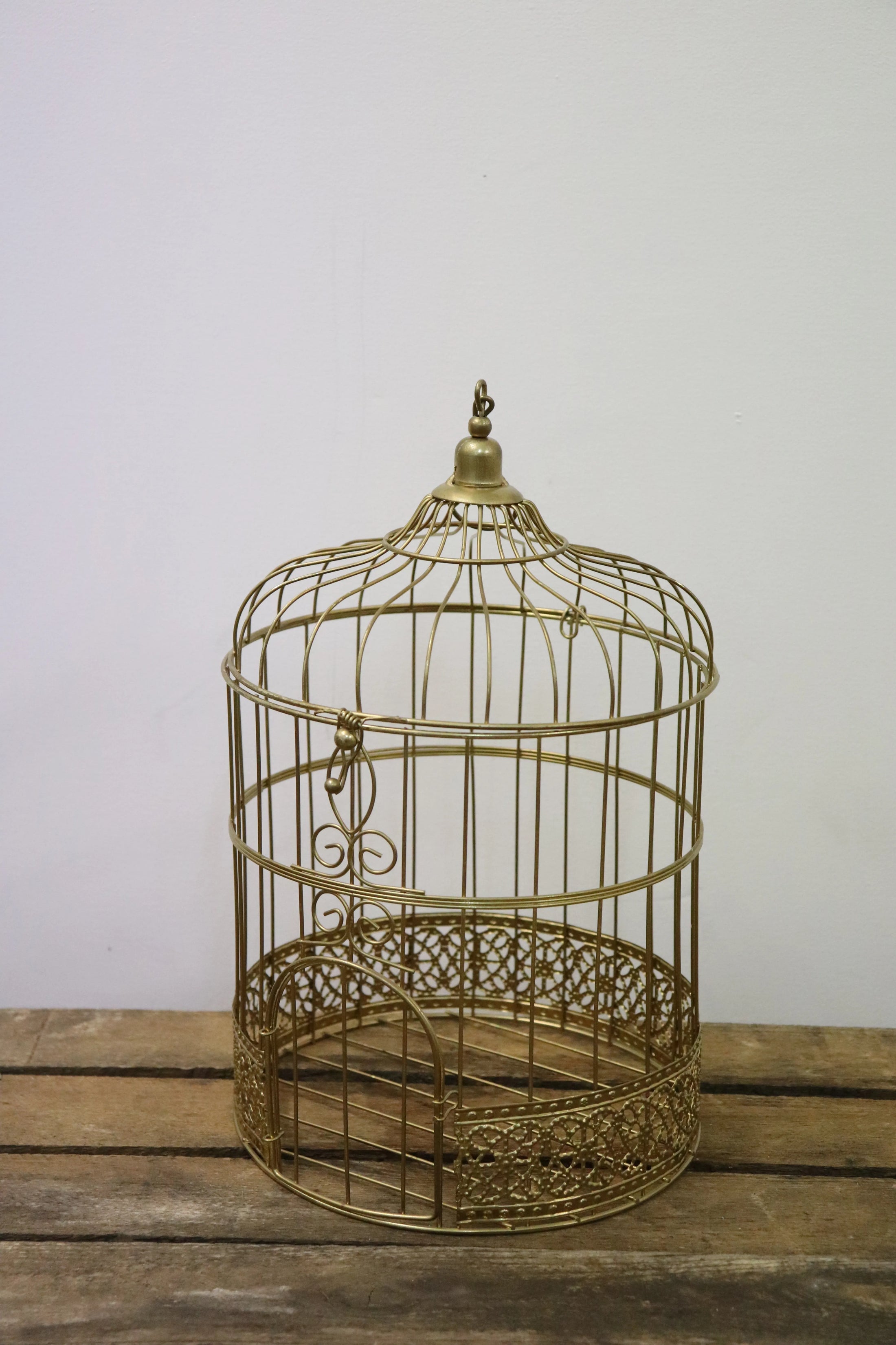 Cage oiseau doré