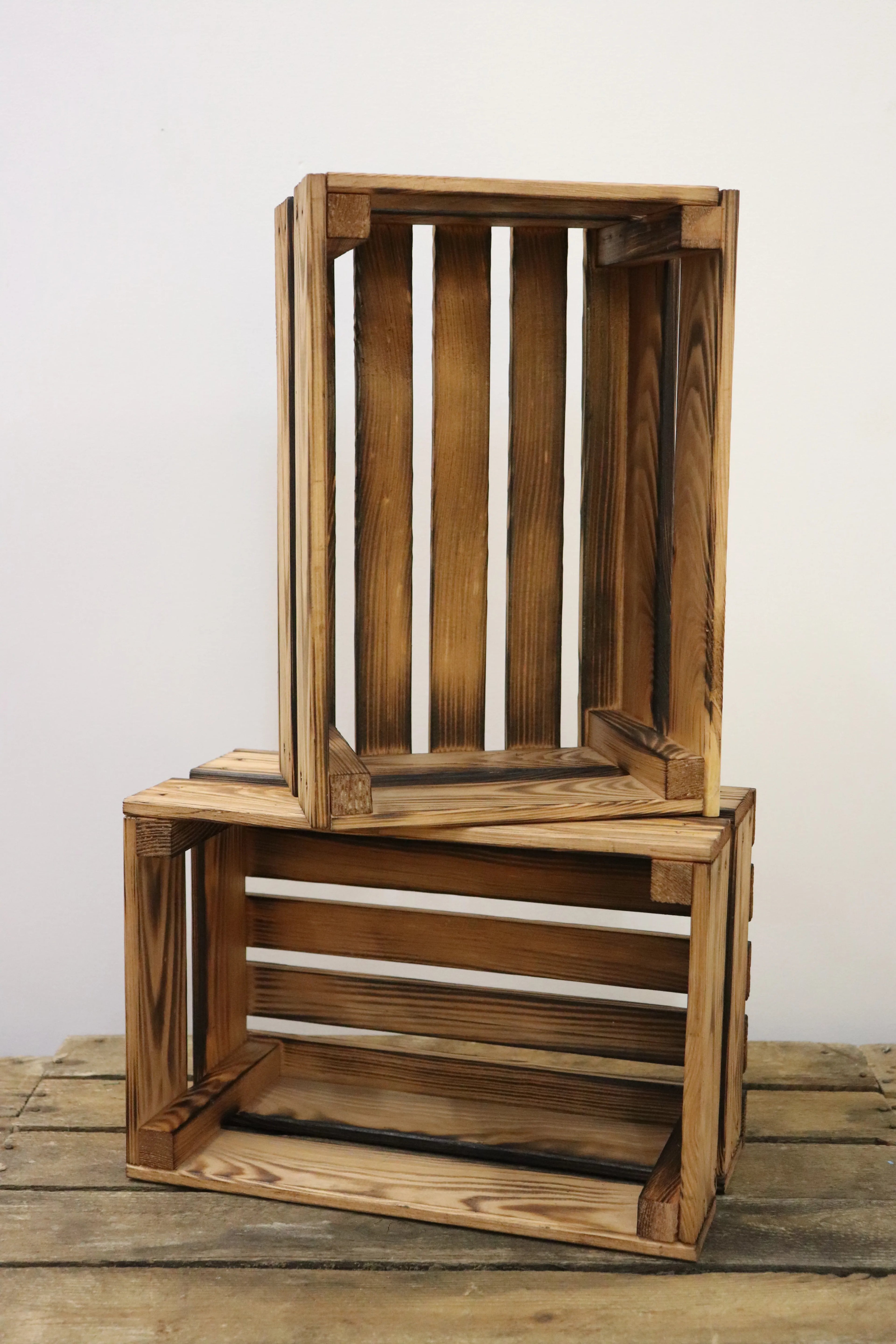 Cagette en bois brut