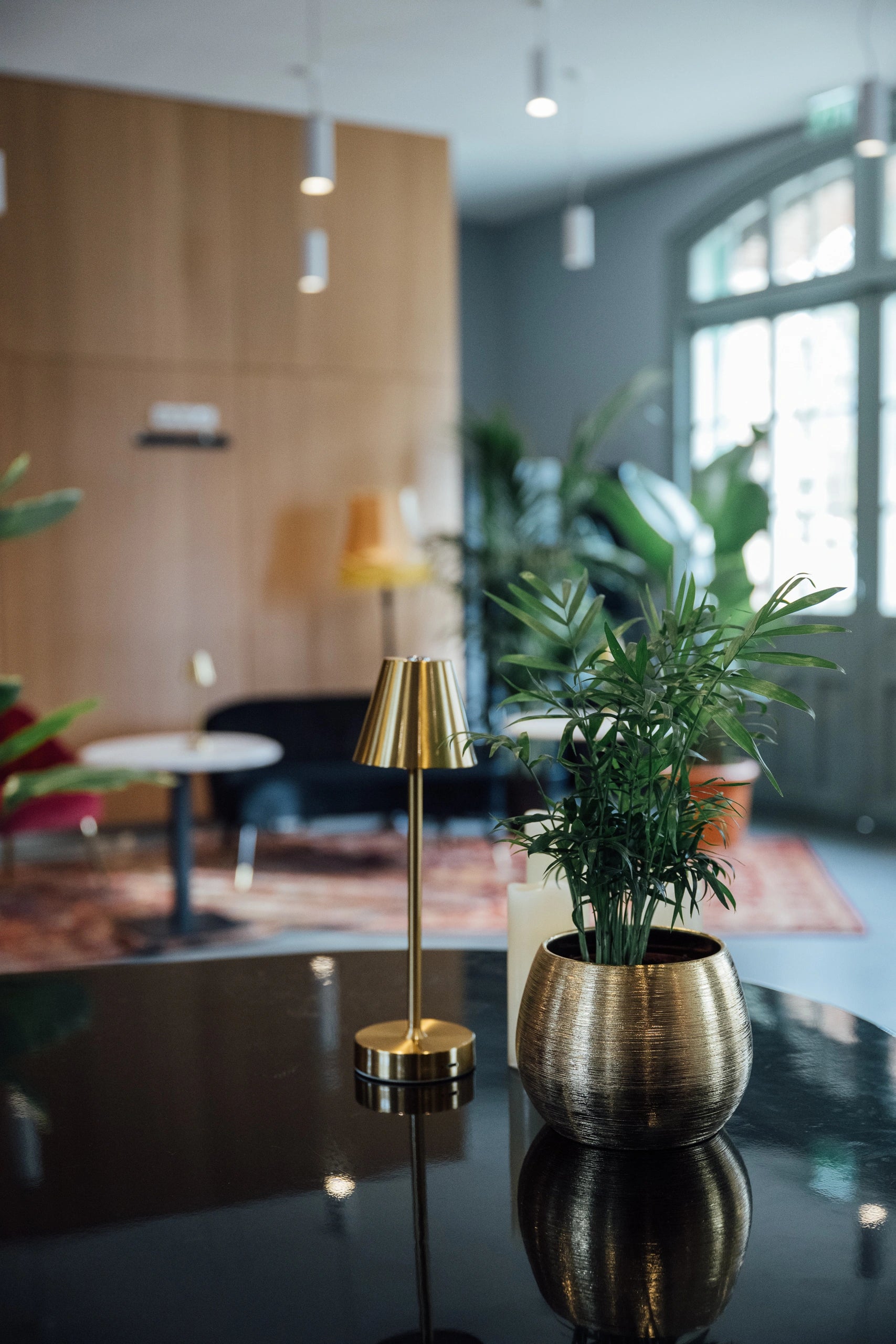 Lampes de table LED dorée