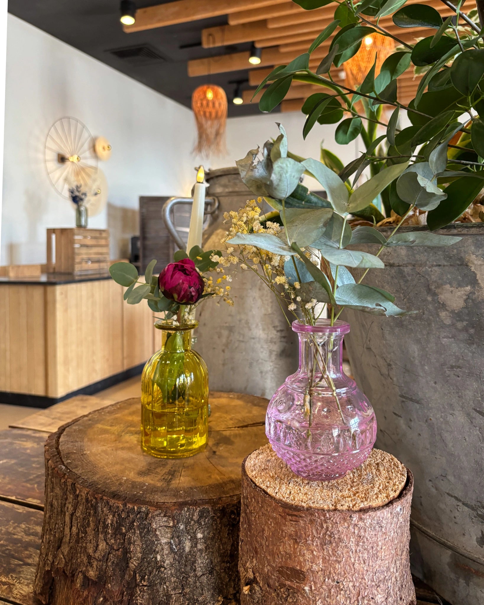 Lot 6 vases soliflor multicolor