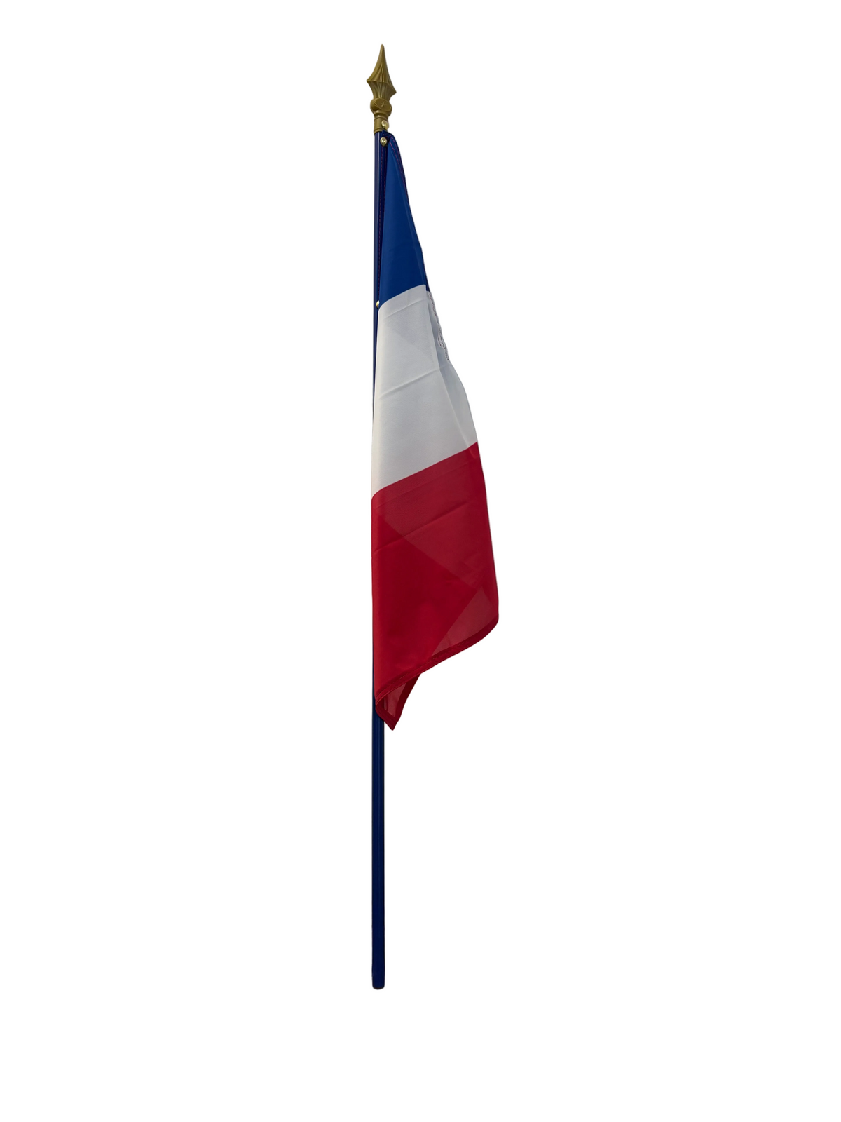 Drapeau français sur mât.