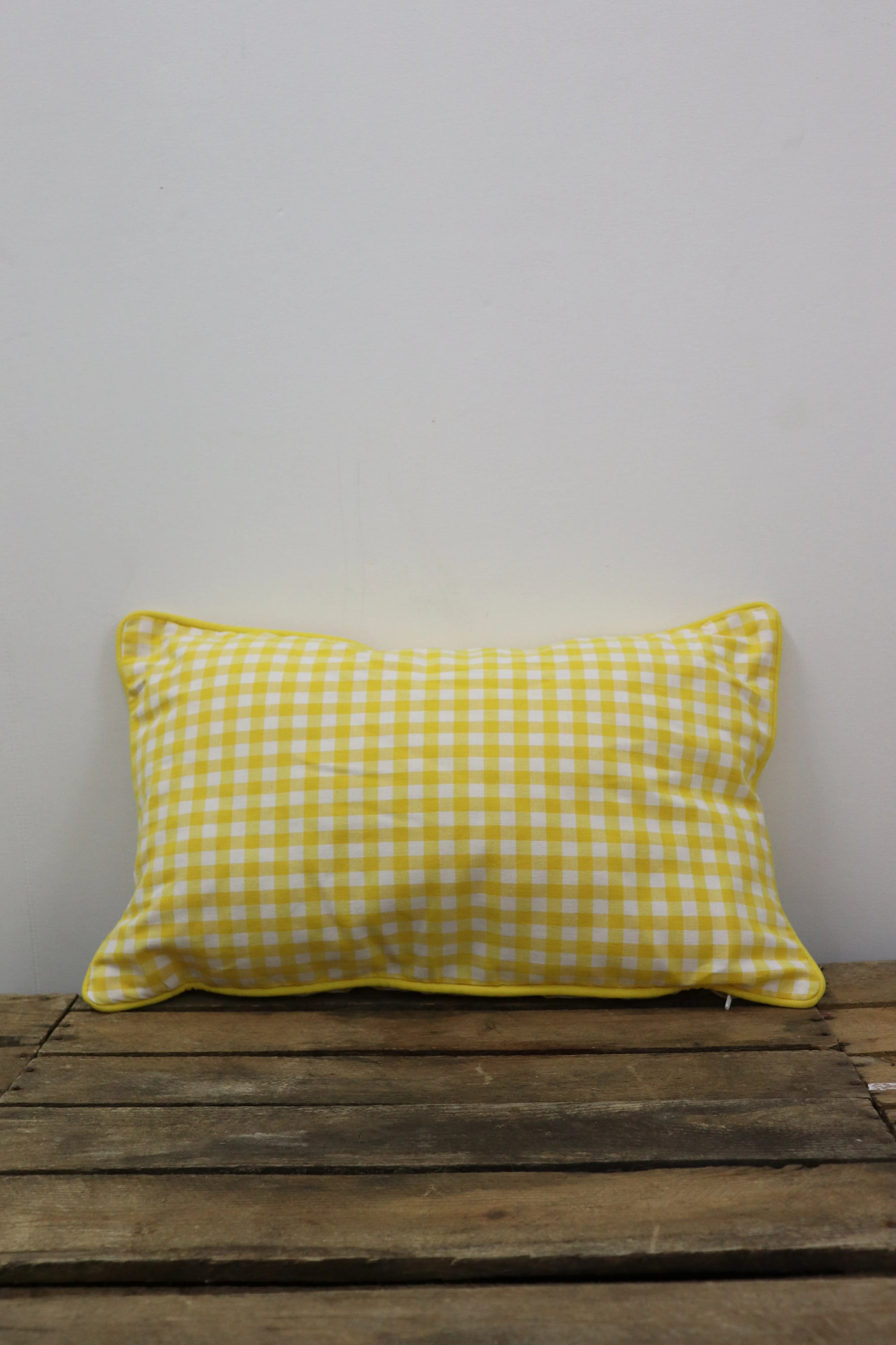 Coussin vichy jaune