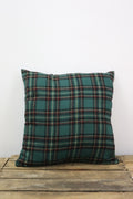 Coussin tartan vert