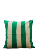 Coussin velours rayée / Beige-Vert