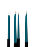Chandelles LED bleues turquoise (lot de 4)