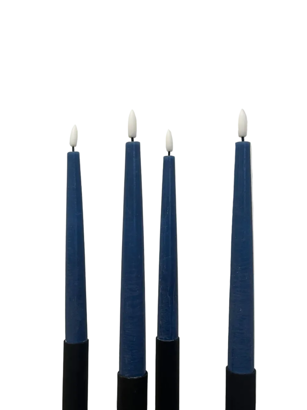 Chandelles LED bleues foncées (lot de 4)