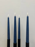 Chandelles LED bleues foncées (lot de 4)
