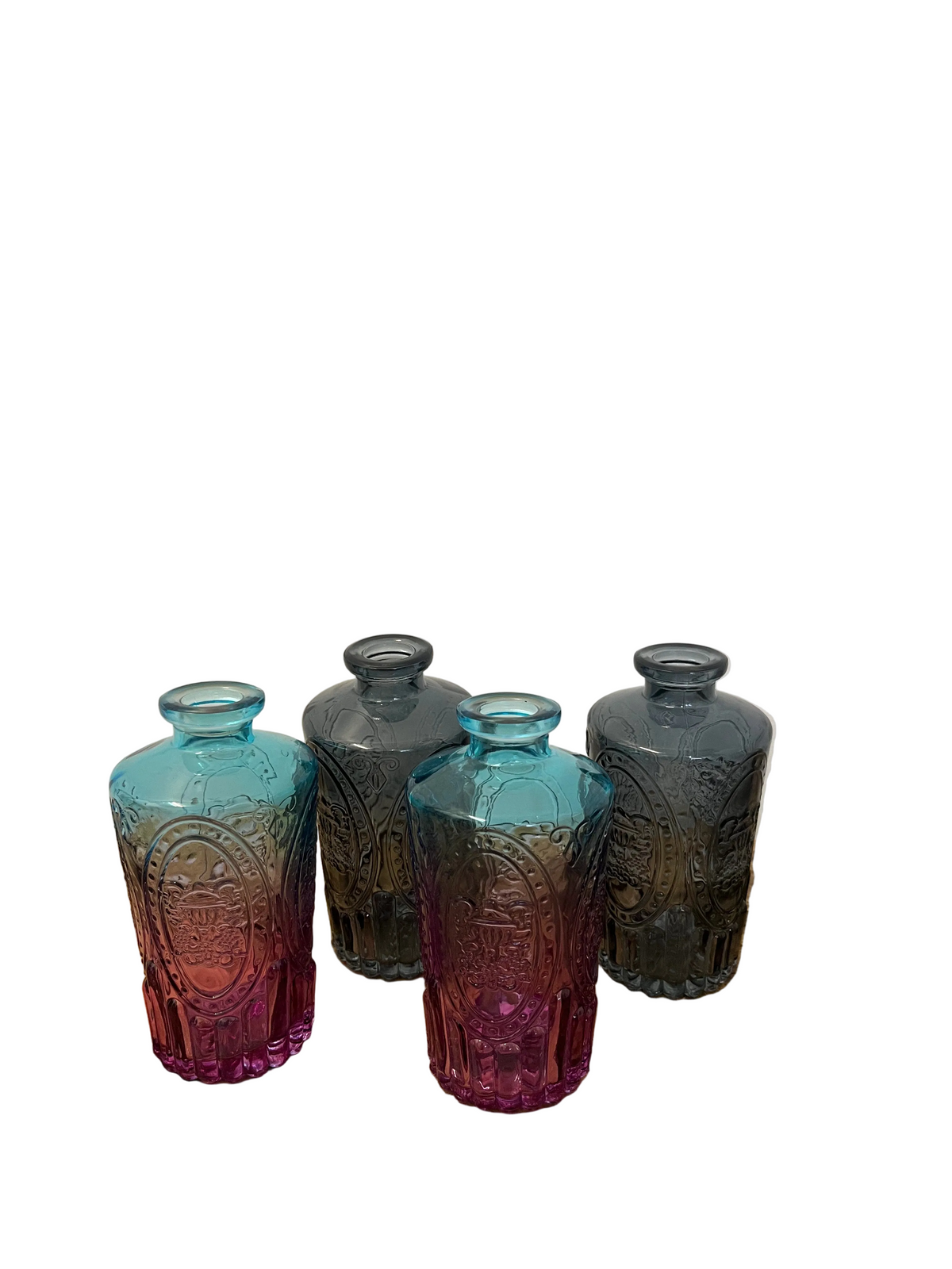 Lot 4 vases soliflor foncés