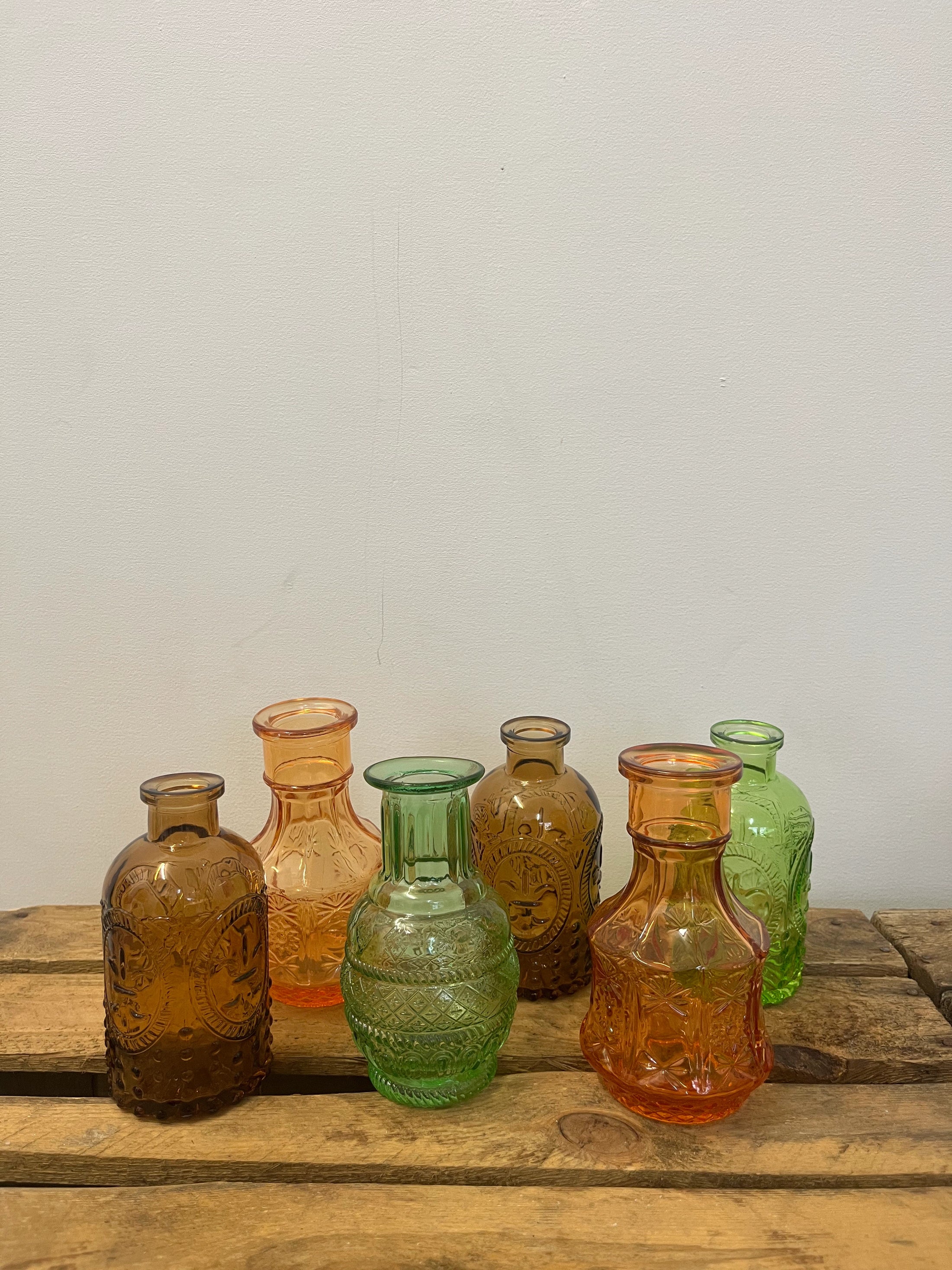 Lot 6 vases soliflor multicolor