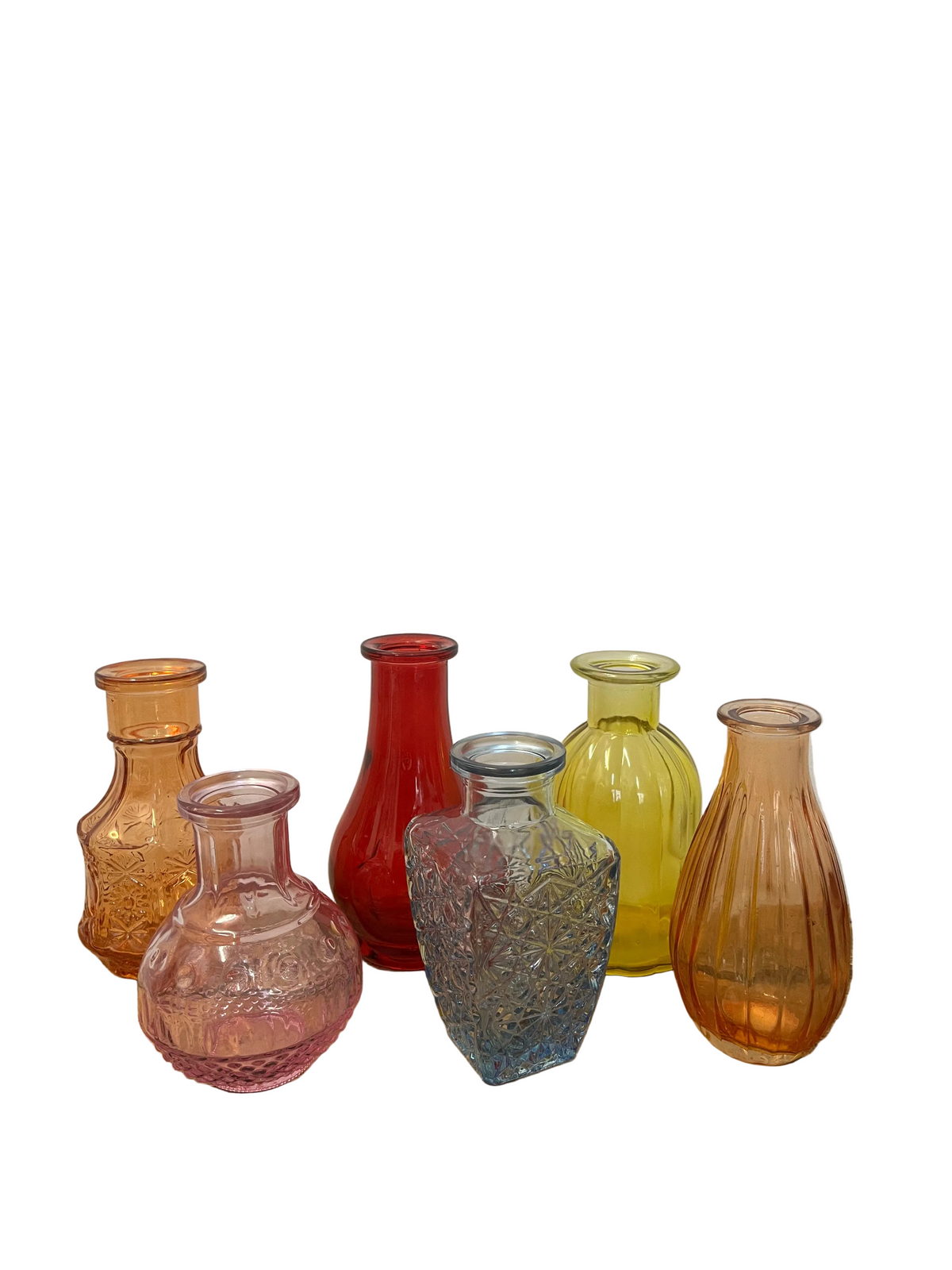 Lot 6 vases soliflor multicolor