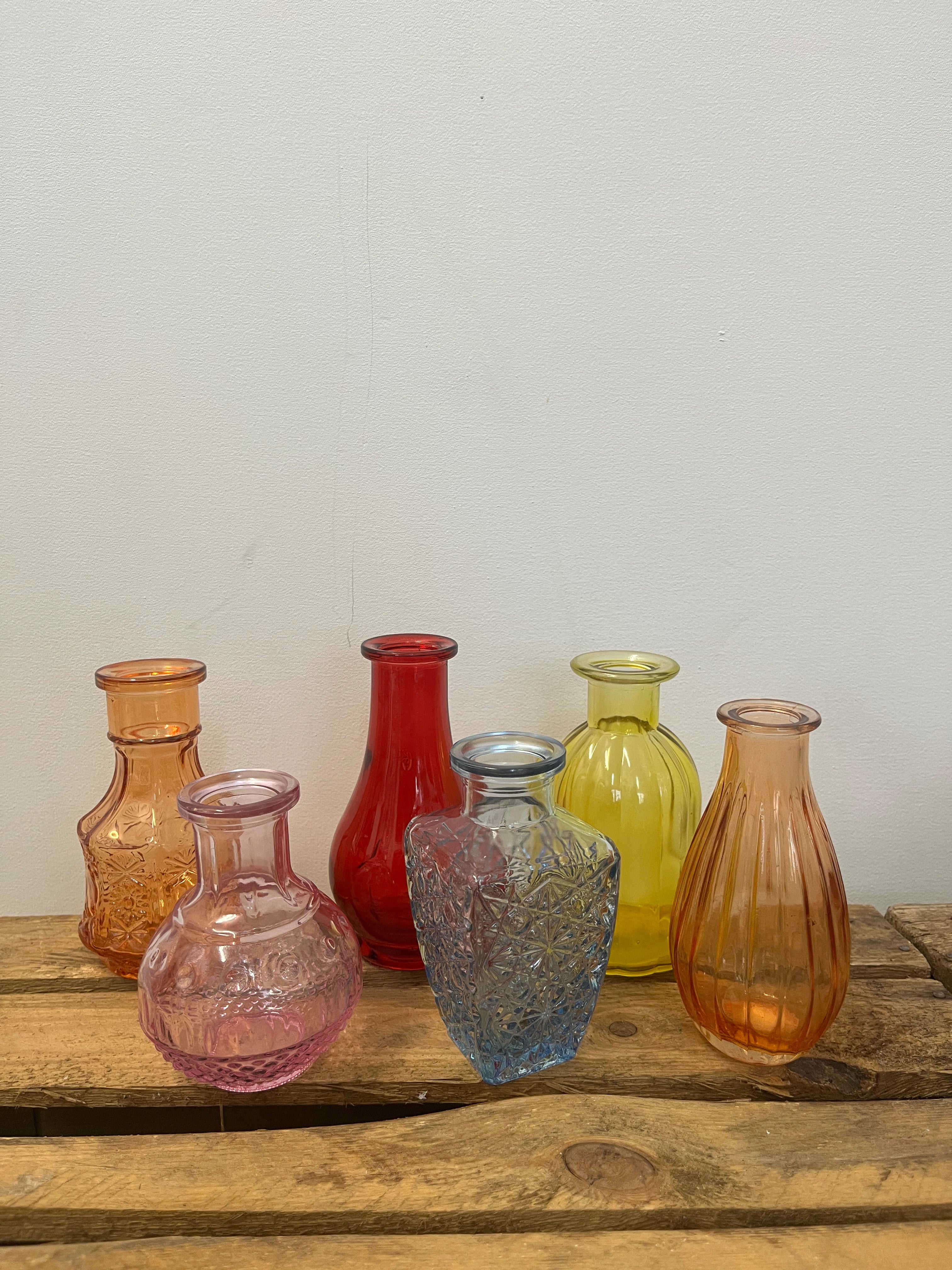 Lot 6 vases soliflor multicolor