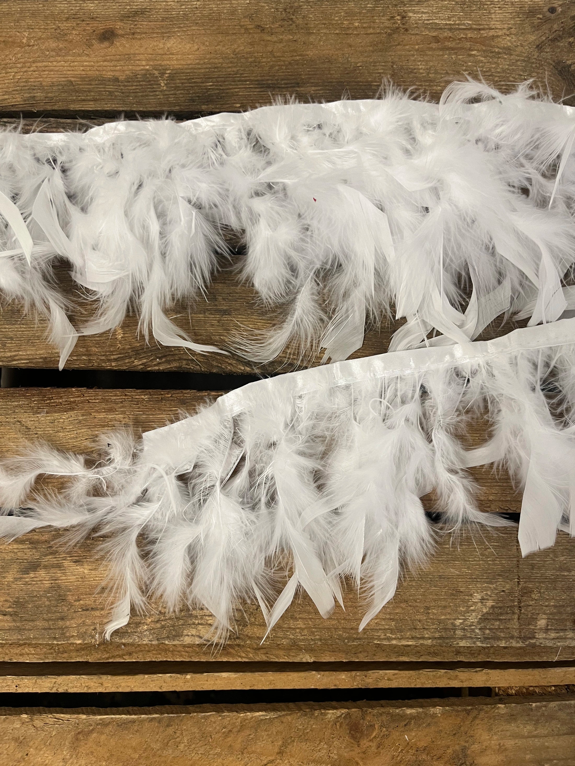 Mini boa plume blanc