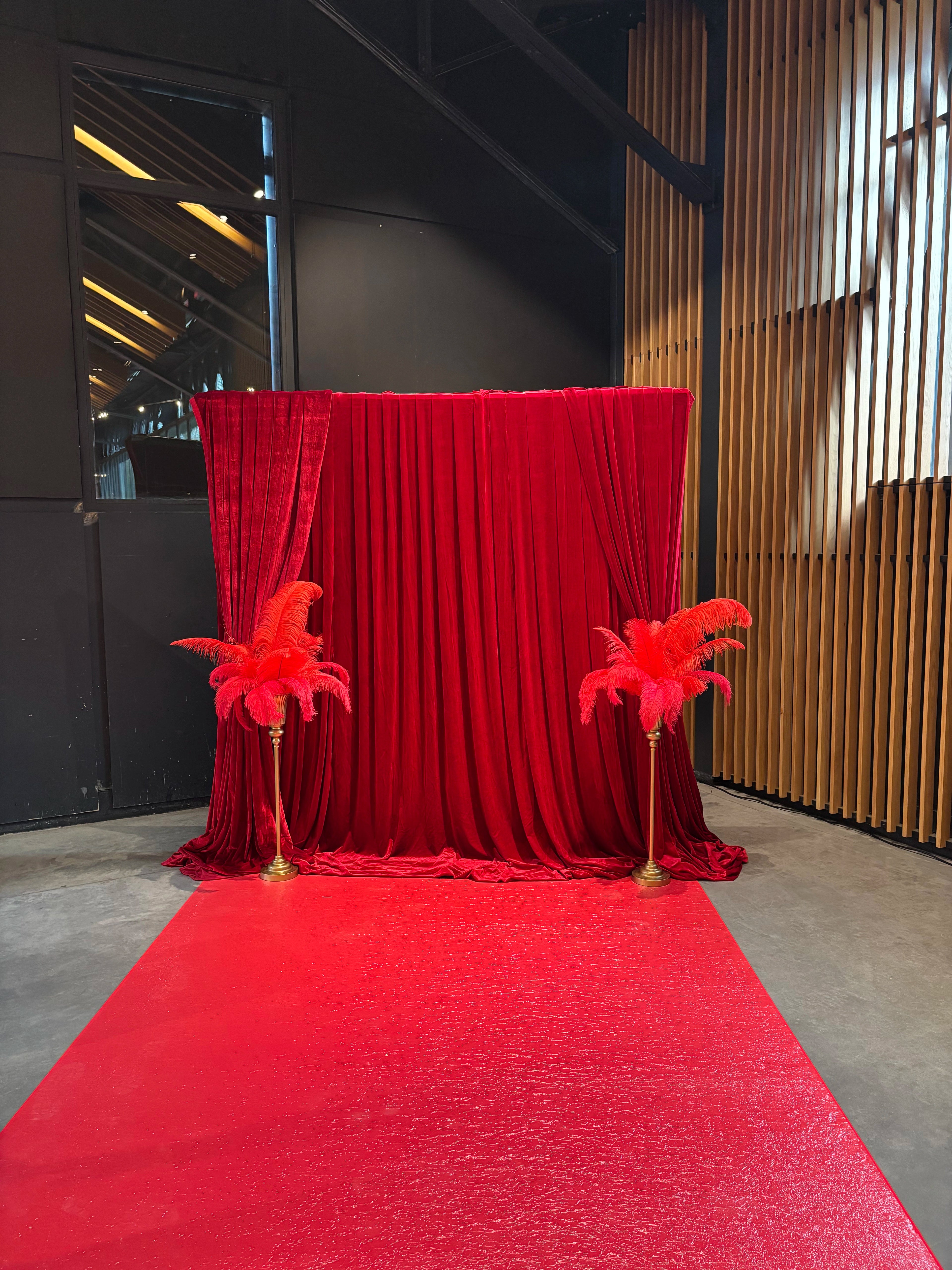 Fond rideau rouge