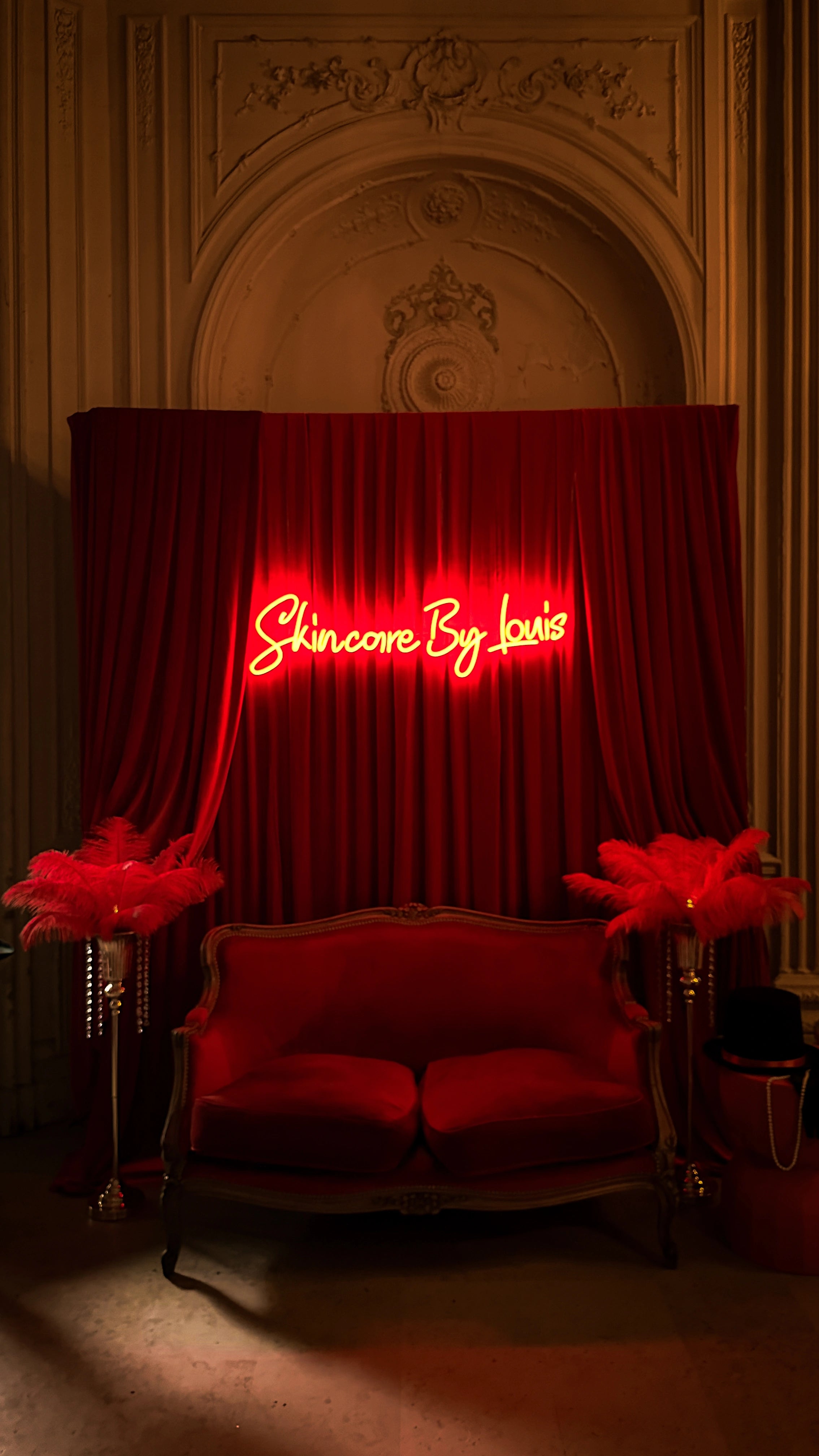 Fond rideau rouge