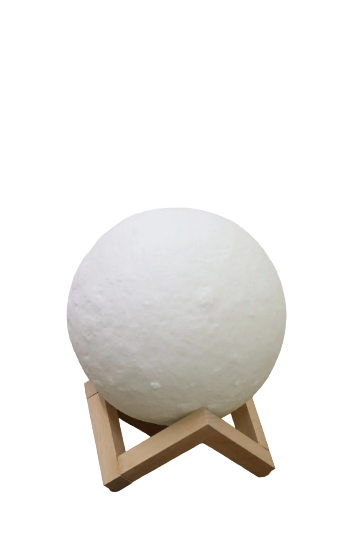 Lampes lunes avec socle en bois