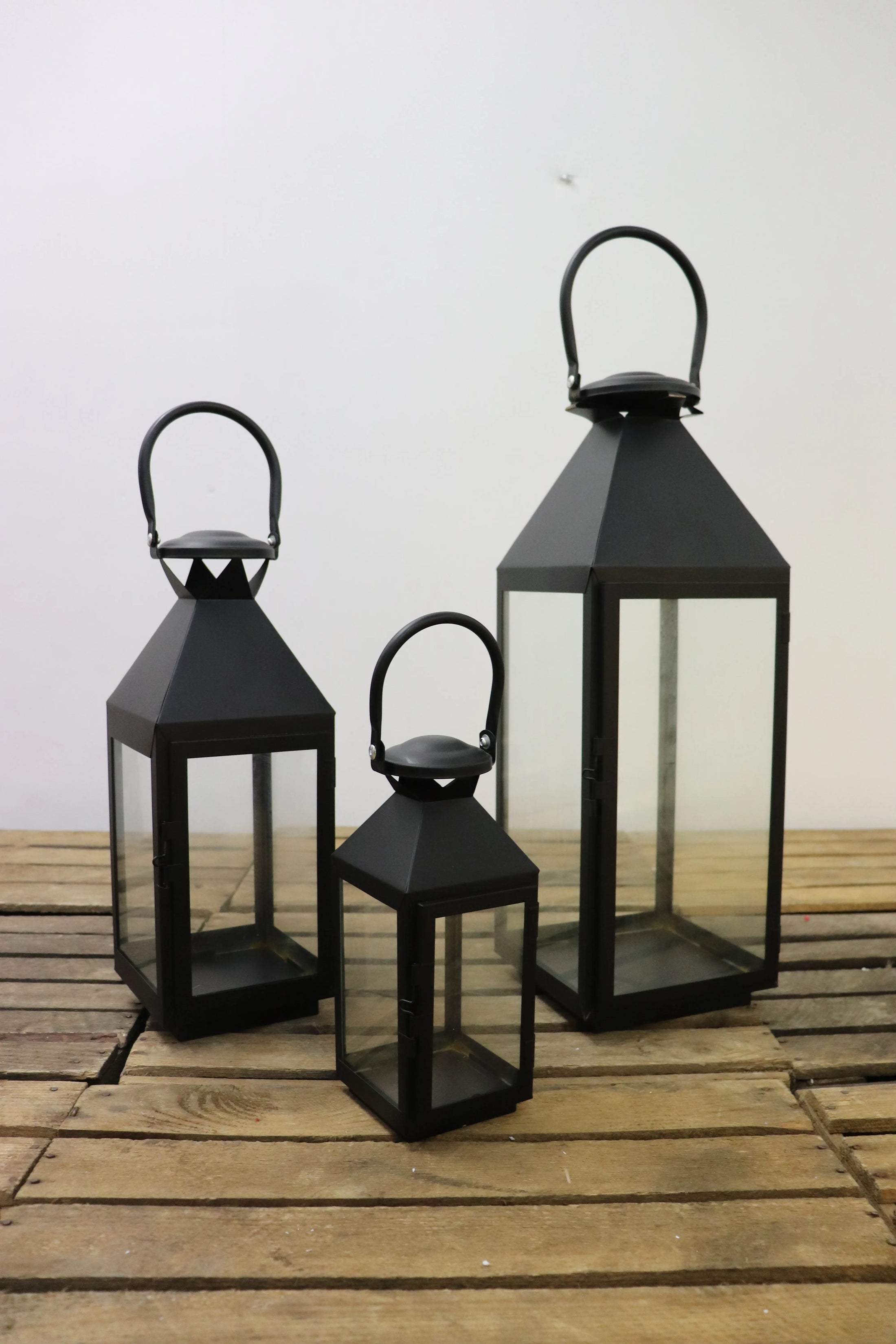 Lanternes noires (lot de 3)