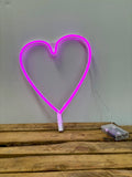 Néons coeur rose