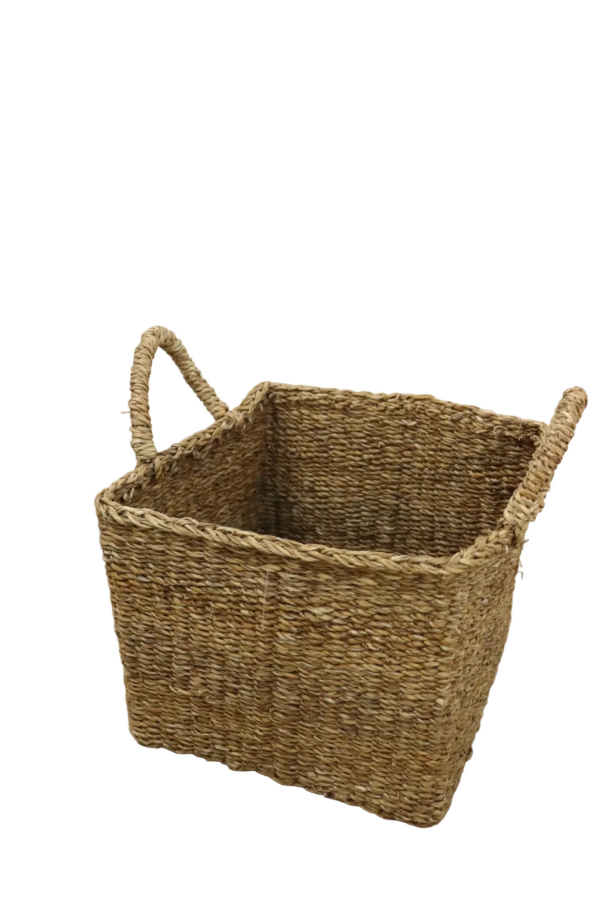 Panier carré en osier avec anses