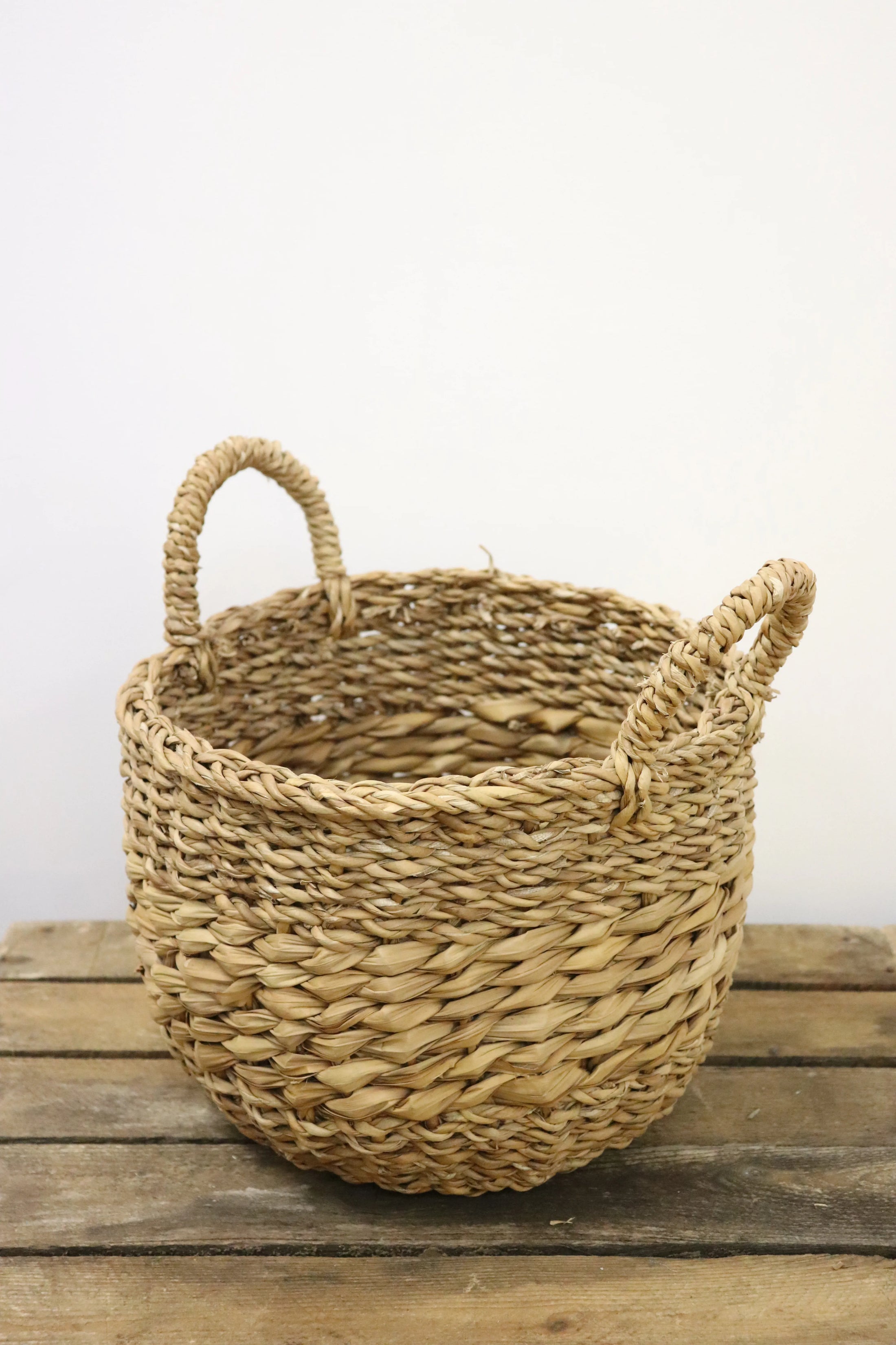 Panier rond en osier avec anses (2 tailles disponibles)