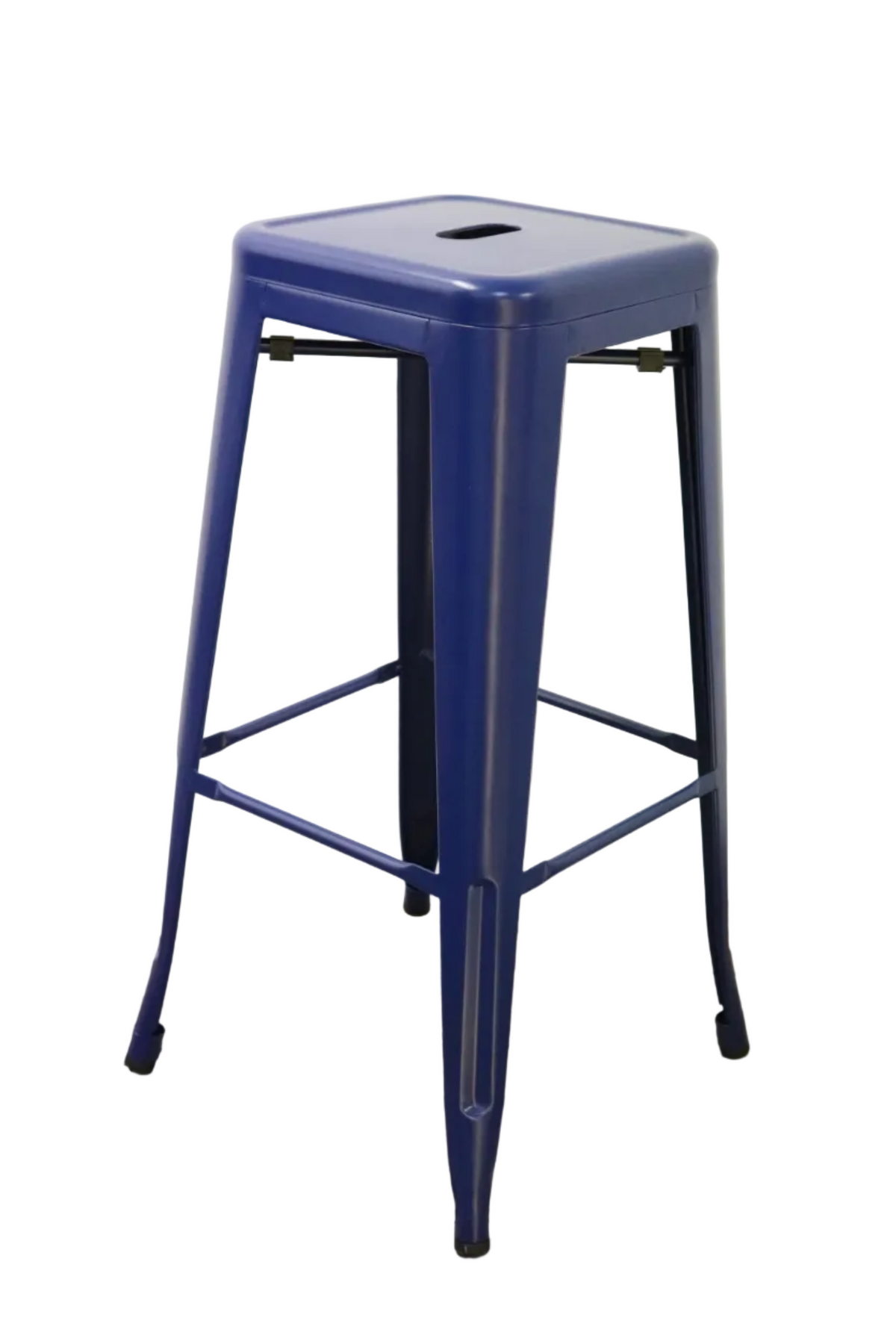 Tabouret metallique bleu