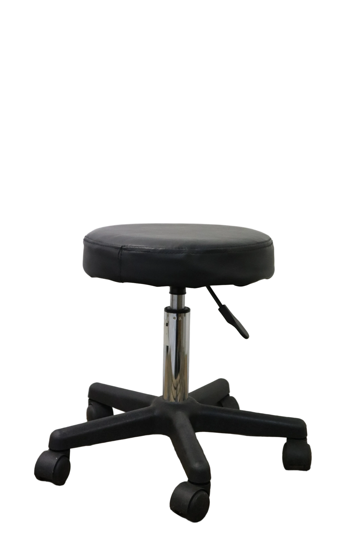 Tabouret noir sur roulette