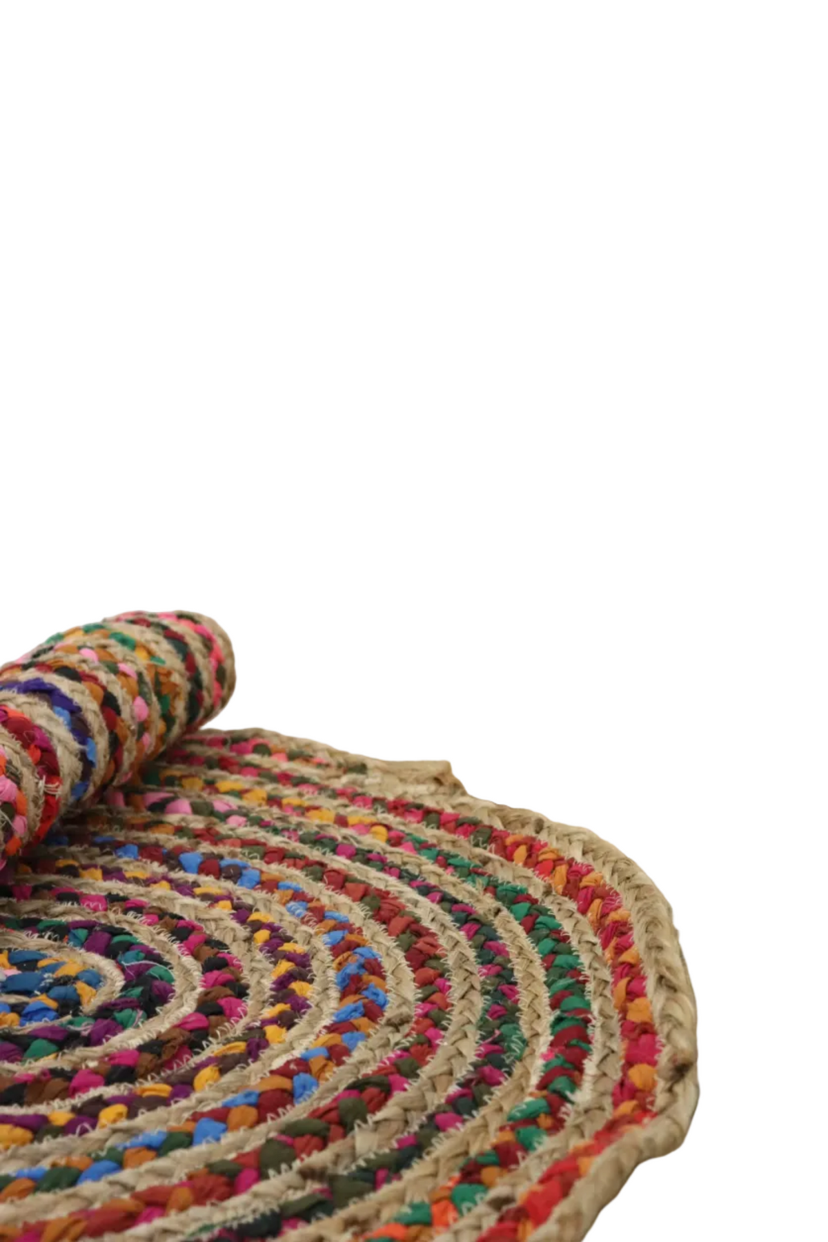 Tapis en jute coloré