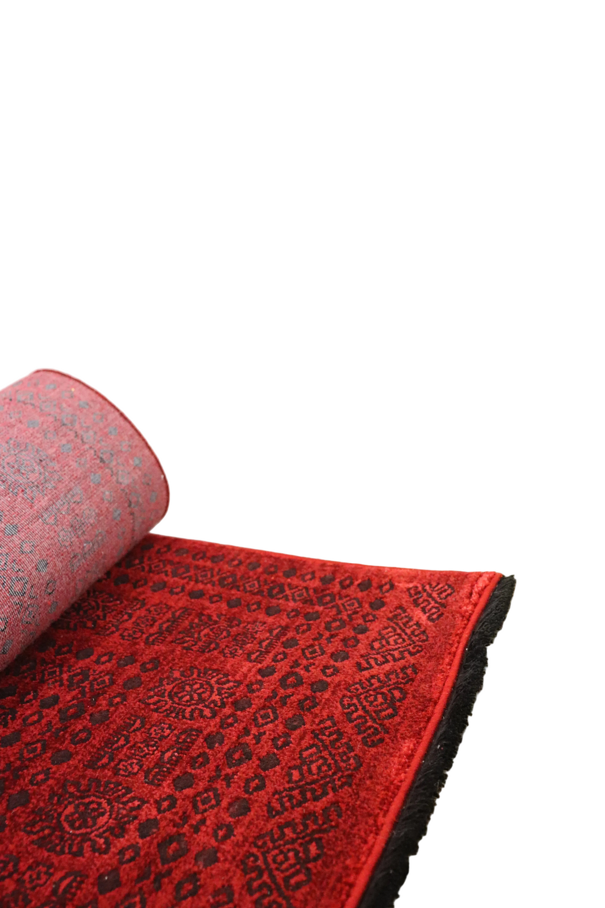 Tapis style berber / rouge-noir 3