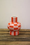 Vase géométrique orange et rose