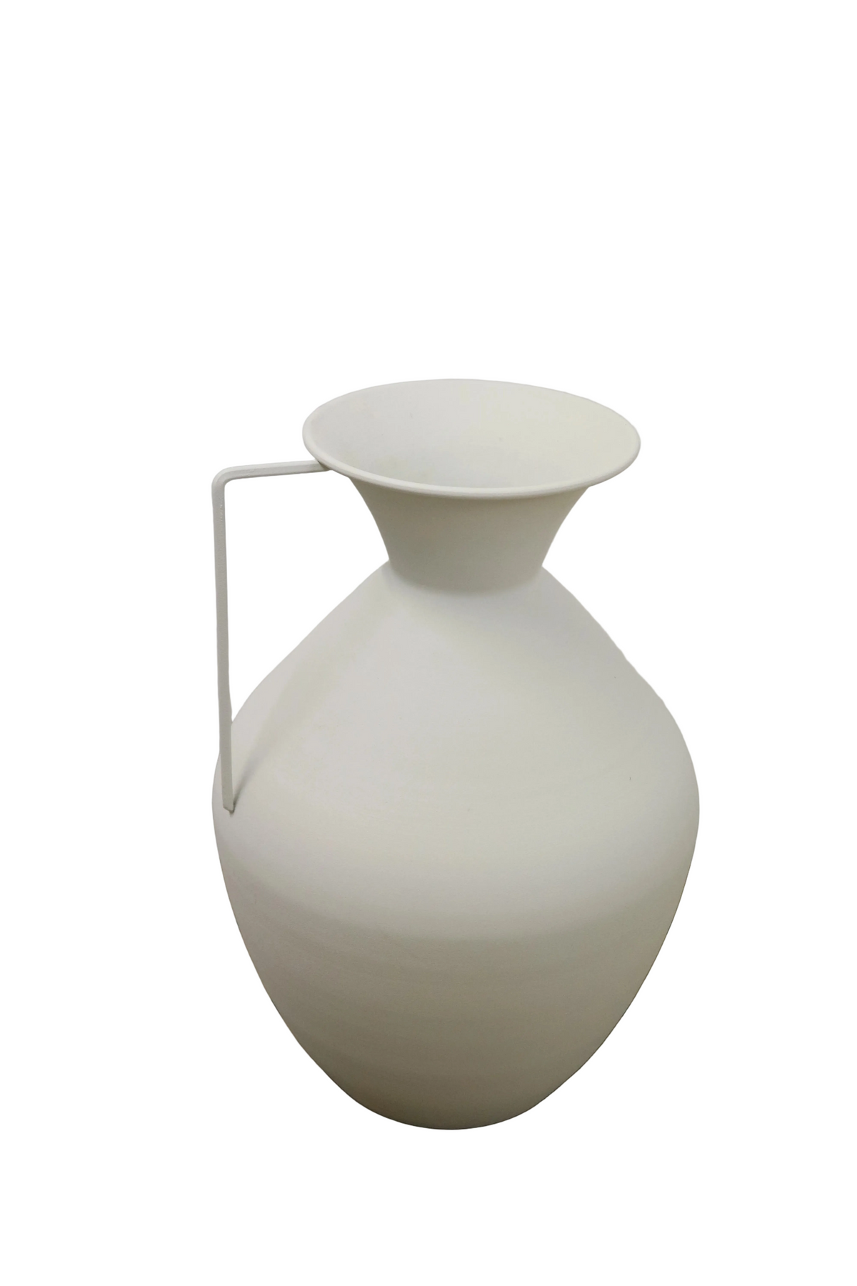 Vase jarre blanc avec anse