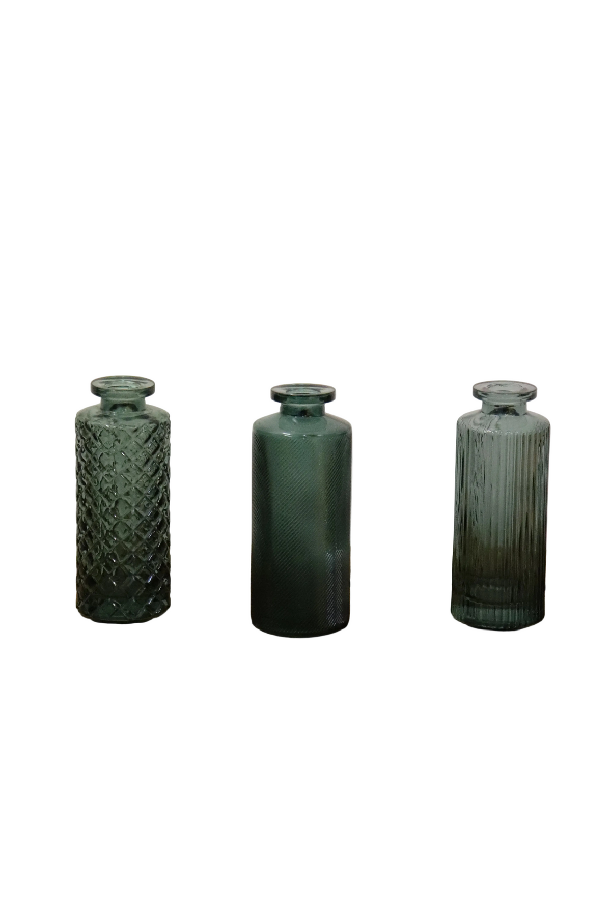 Vase soliflor vert (lot de 3)