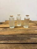 Vase soliflor verre et liseret doré (lot de 3)