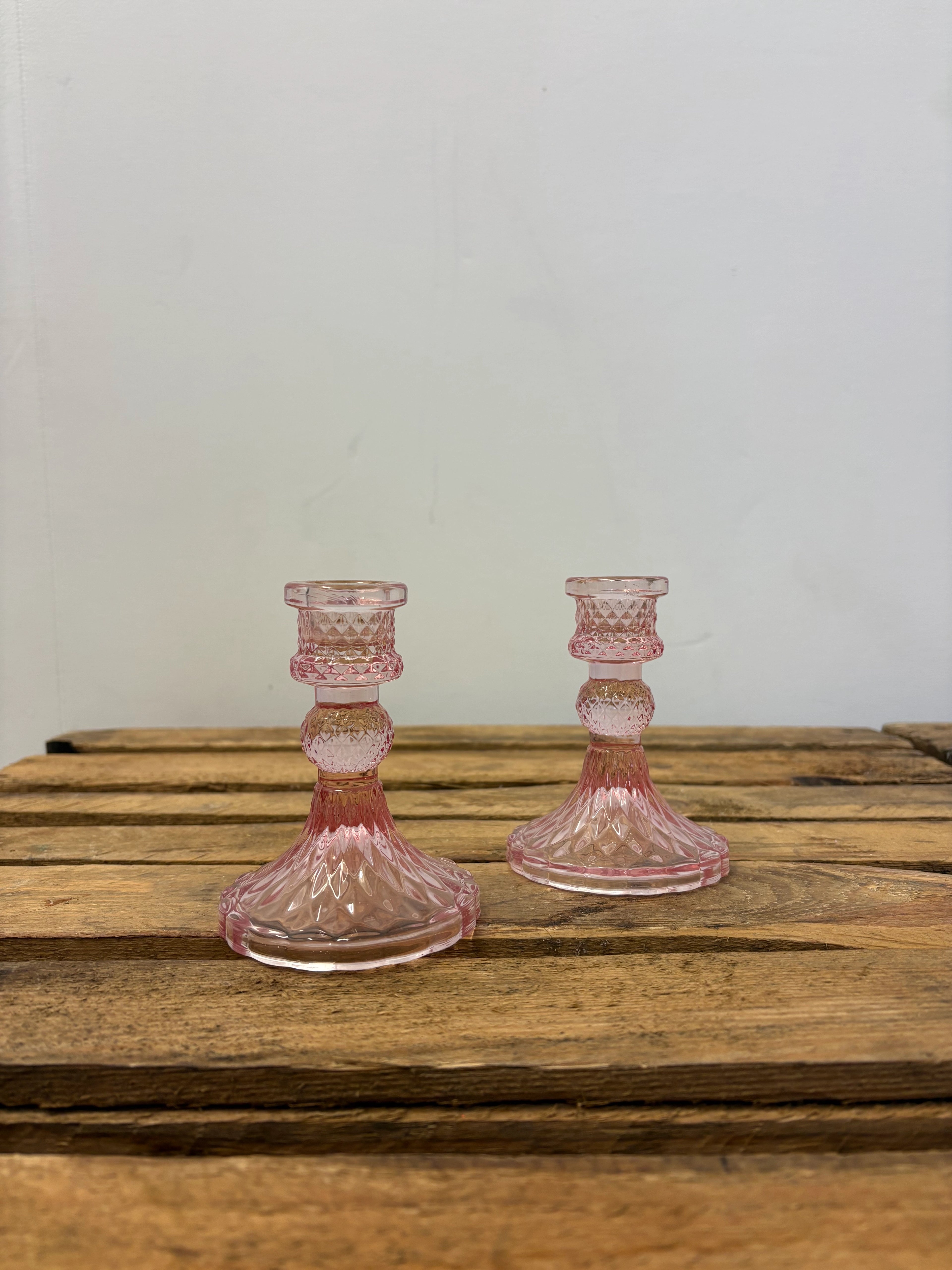 Bougeoirs en verre