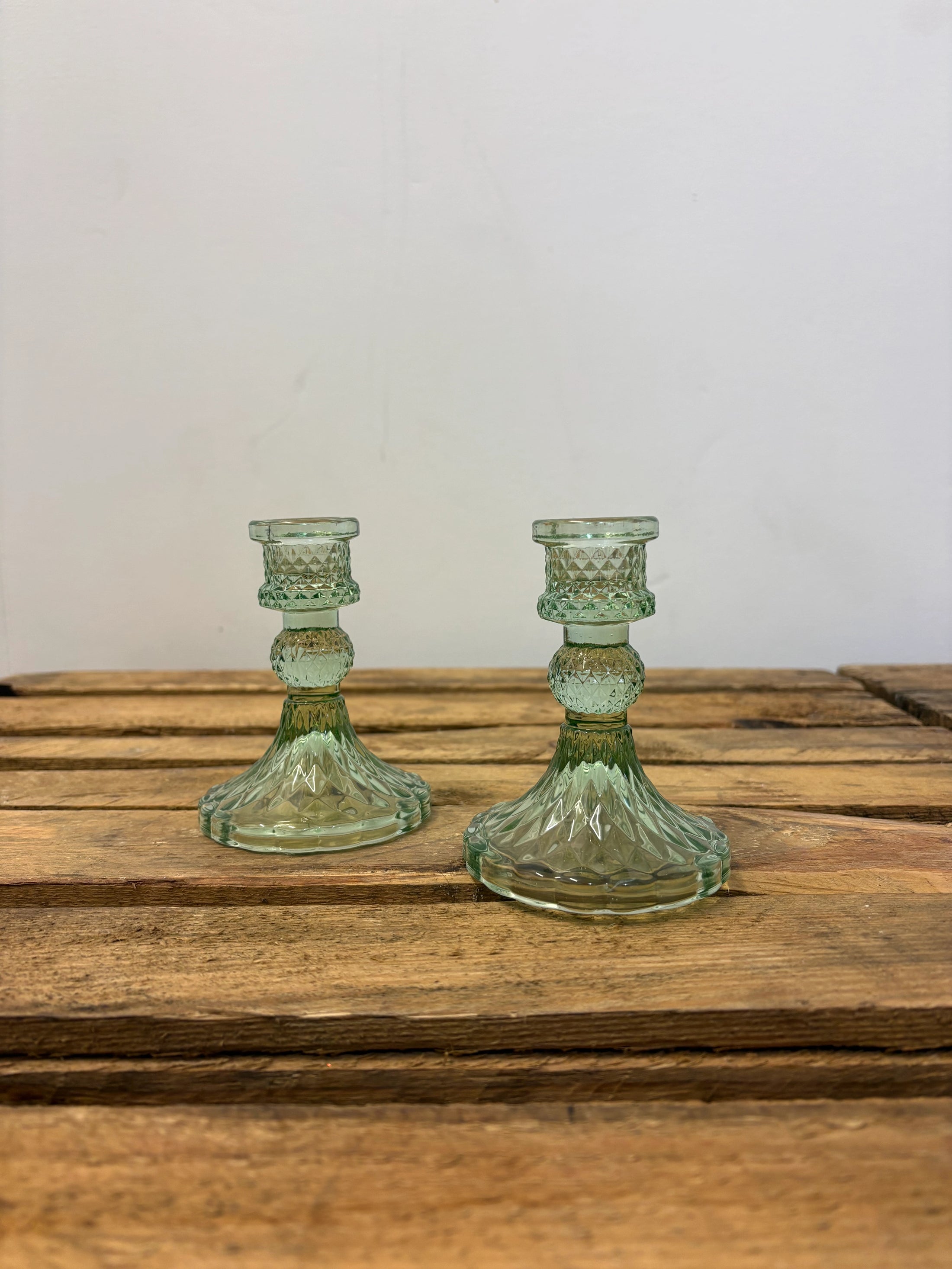 Bougeoirs en verre