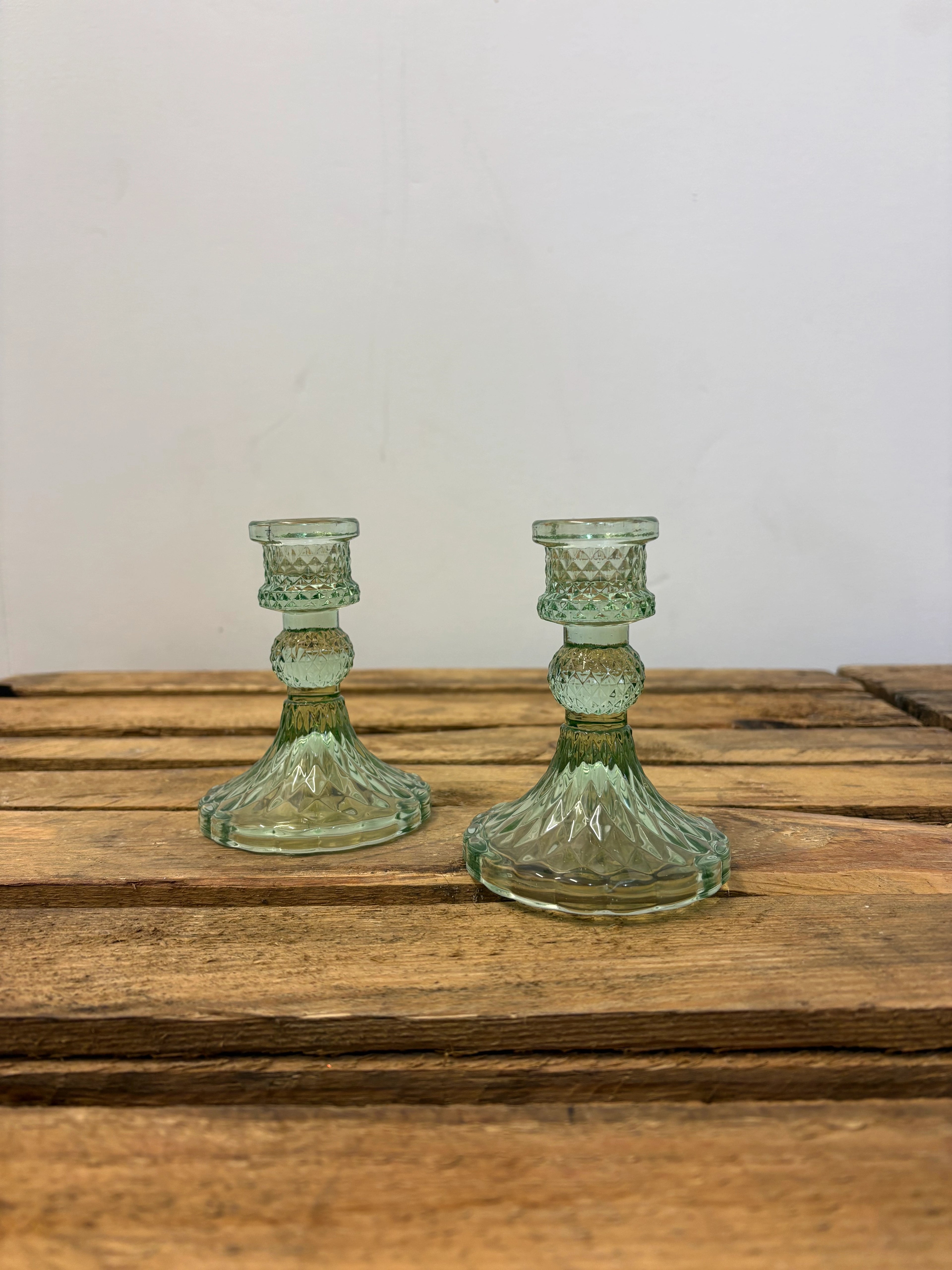 Bougeoirs en verre