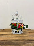 Cage à oiseau blanche