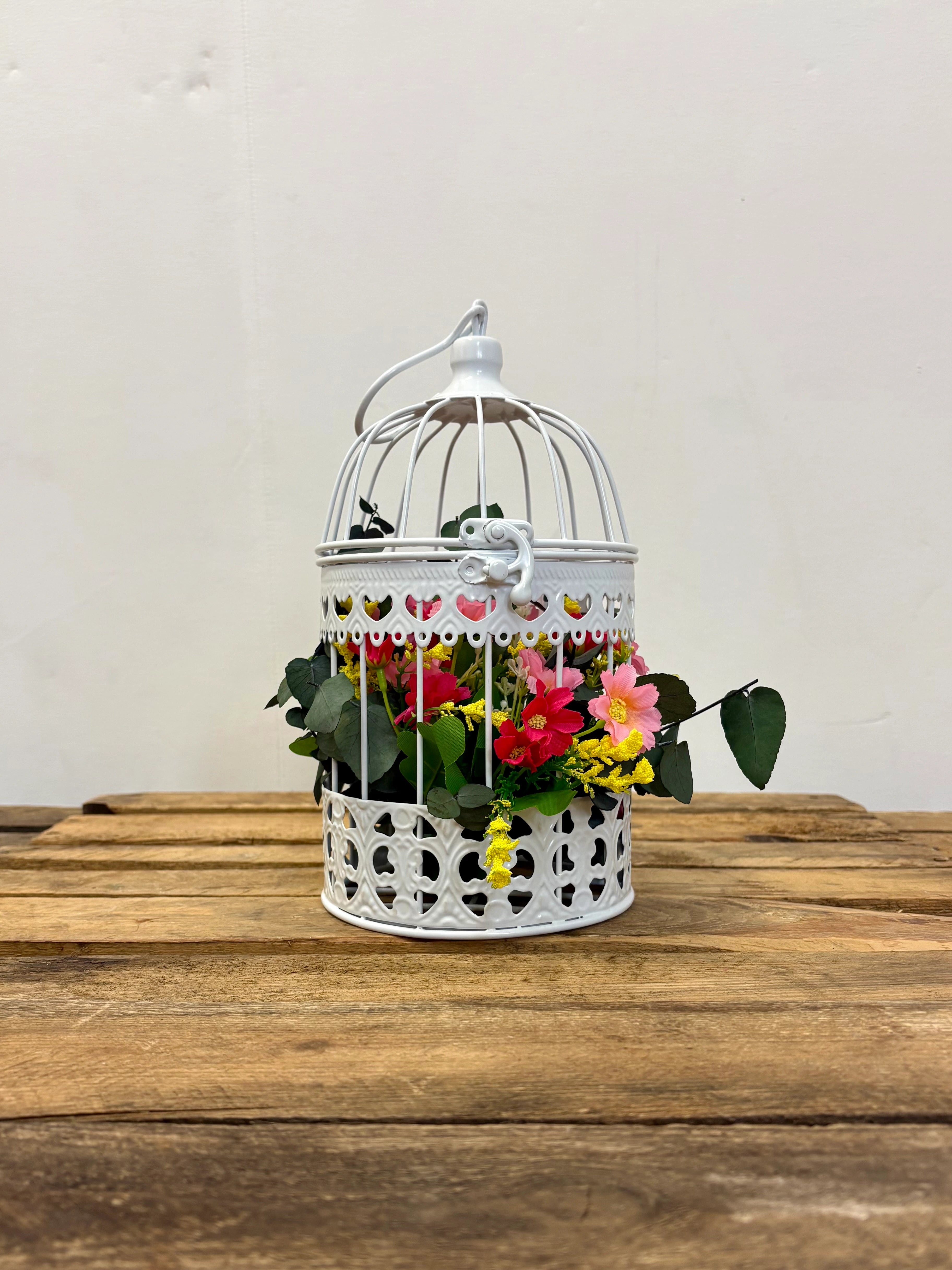 Cage à oiseau blanche