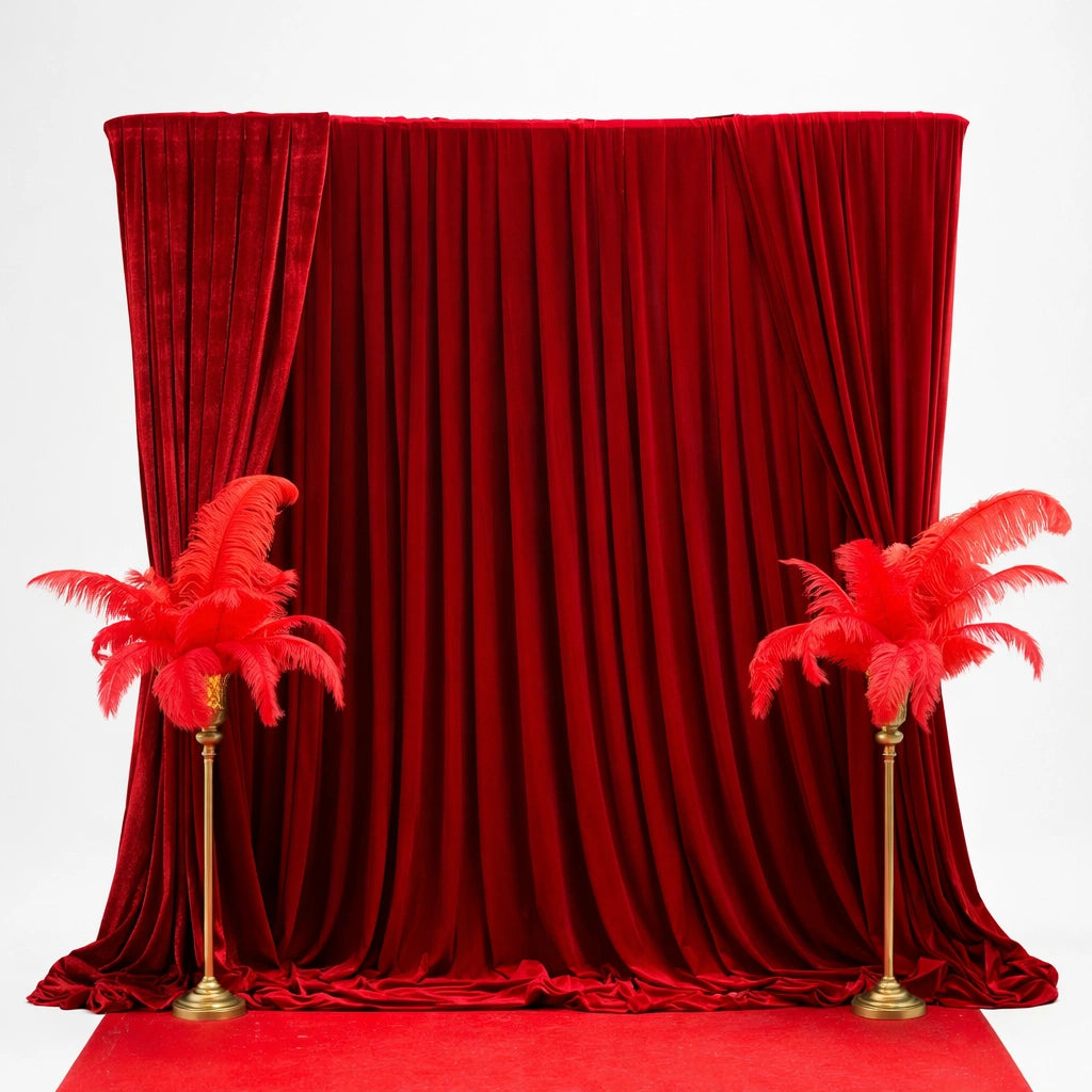 Fond rideau rouge